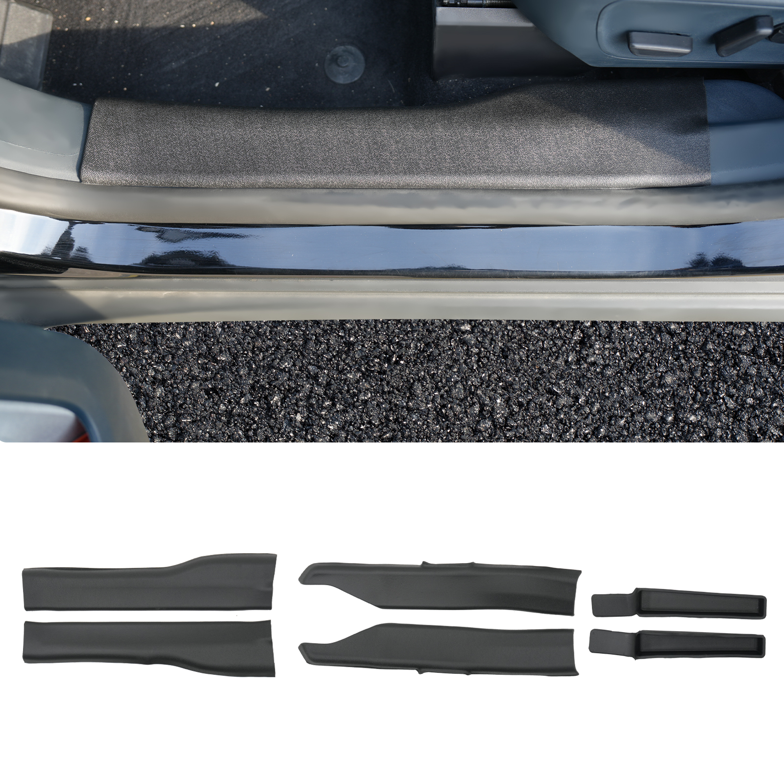 Maxzina 2022-2025 Ford Maverick Inner Door Sill Protector Step Protector Side Edge Step Guard Car Door Dust Shield Cover (6PCS)